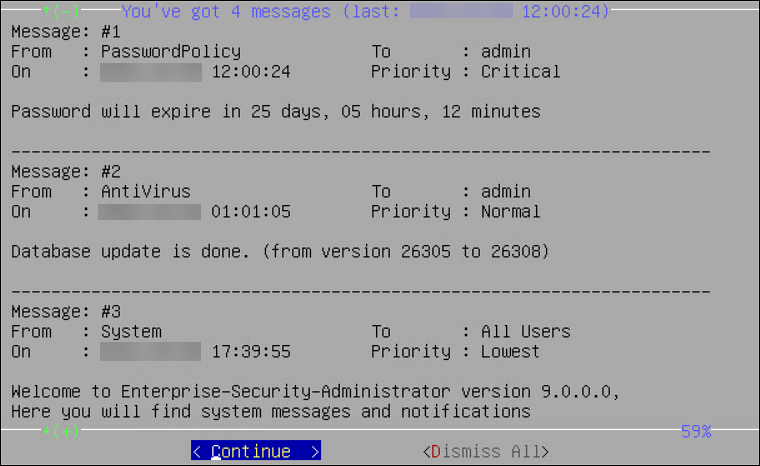 Messages for User Messages for User
