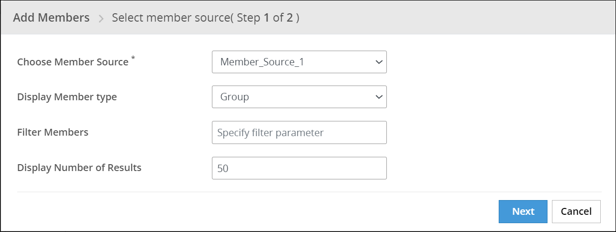 Add Members Screen Add Members Screen