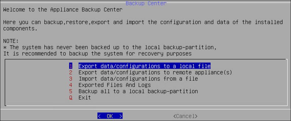 Backup Center