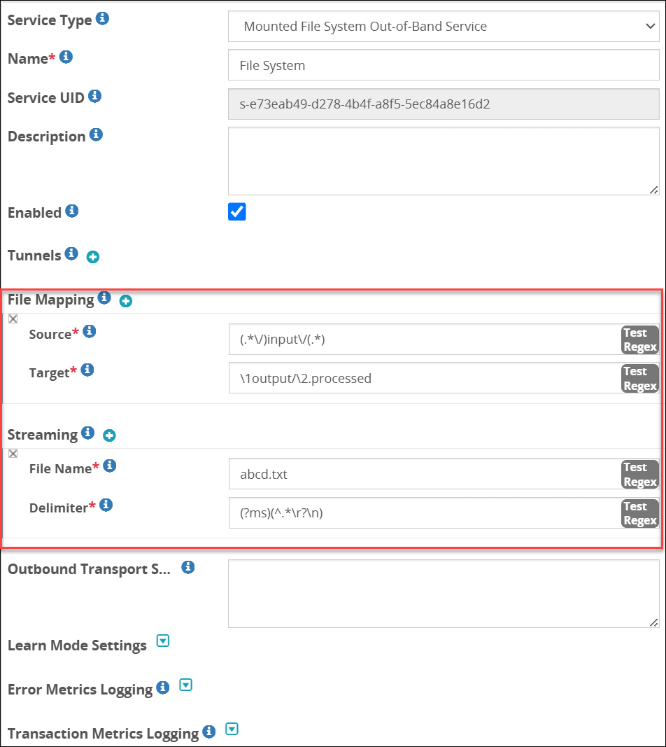 Mounted File System Specific Fields