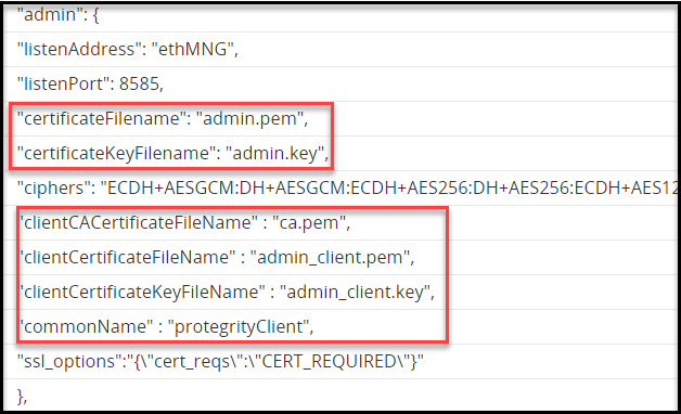 Gateway.json key parameters
