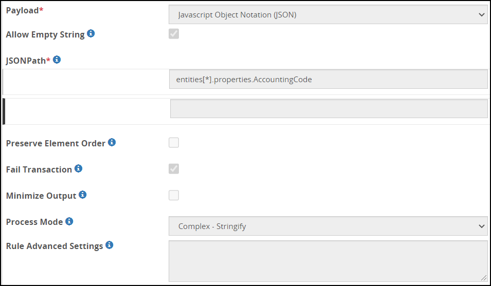 JSON payload JSON payload