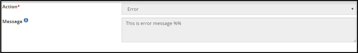 Error Action