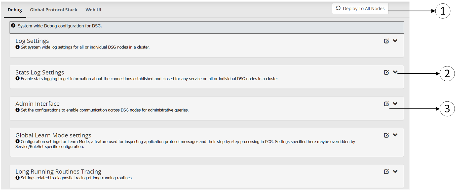 Global Settings UI