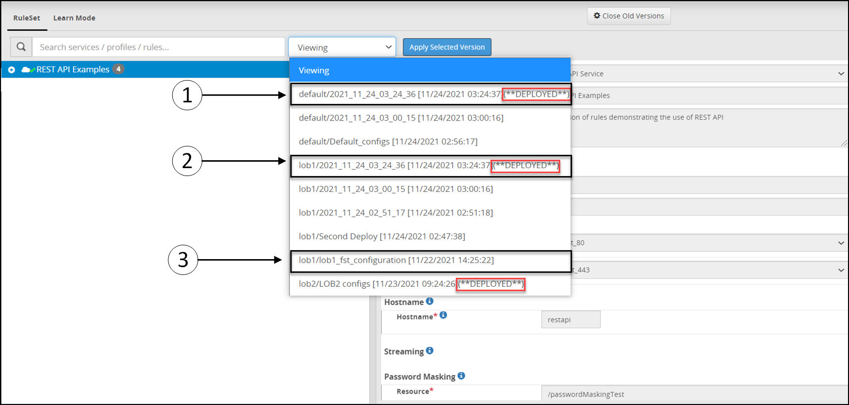 Ruleset Versioning Details