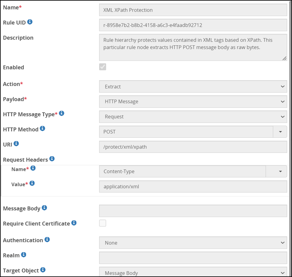 Extract rule fields