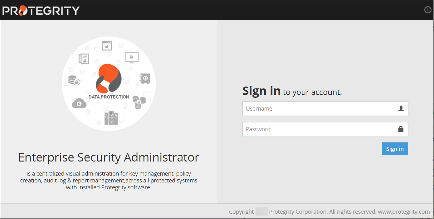 Web UI Login Screen