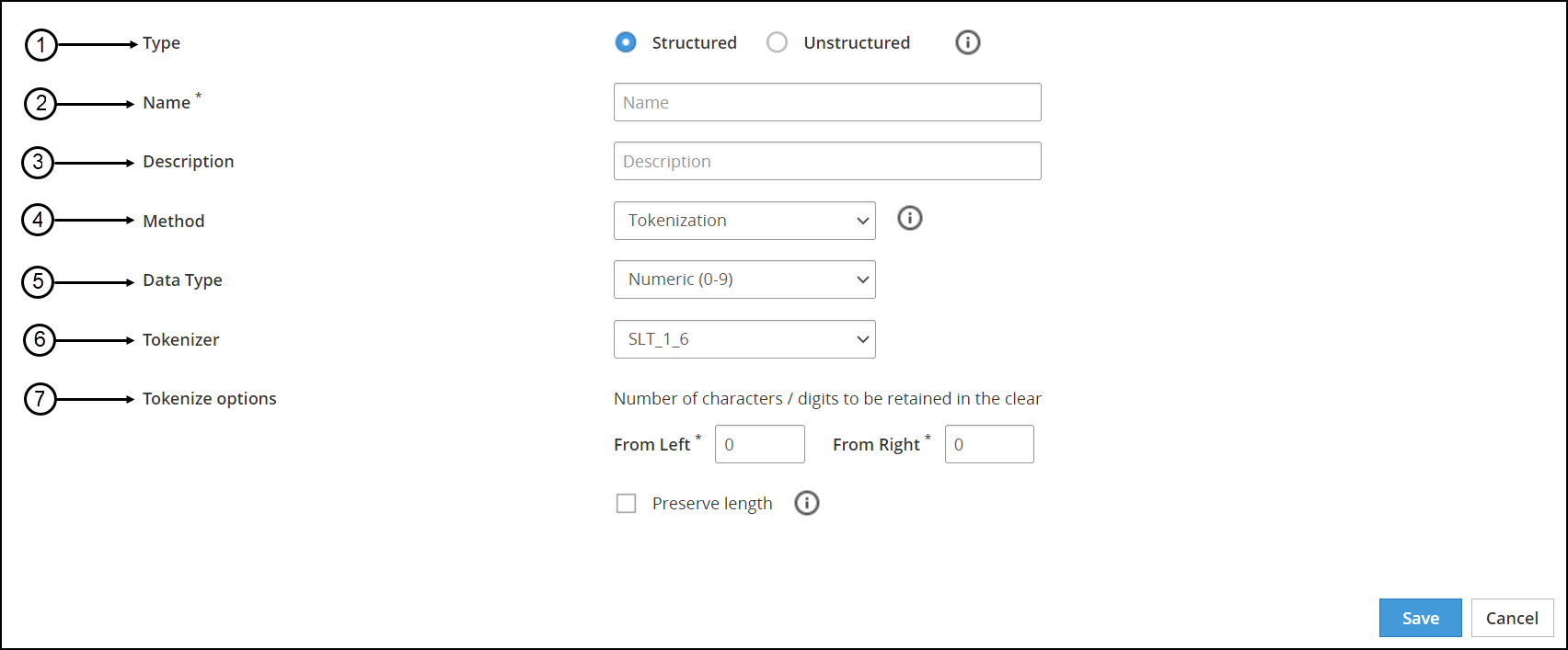 New Data Element Screen New Data Element Screen