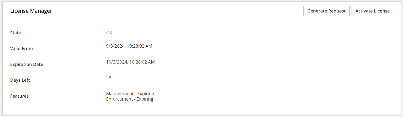 Activate License Screen