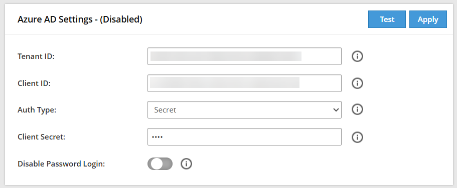 Azure AD configuration
