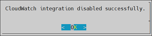 CloudWatch disabled successfully
