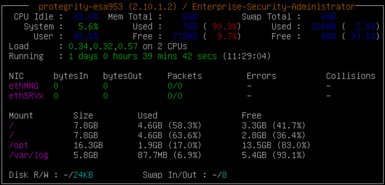 System Monitor Screen