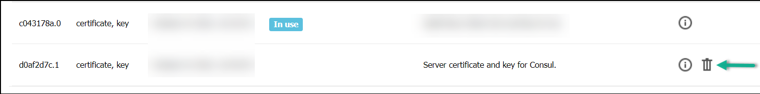 Server Certificate and Key