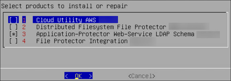 Install or Repair Products Screen