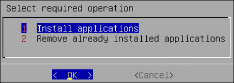 Select Install or Uninstall Screen