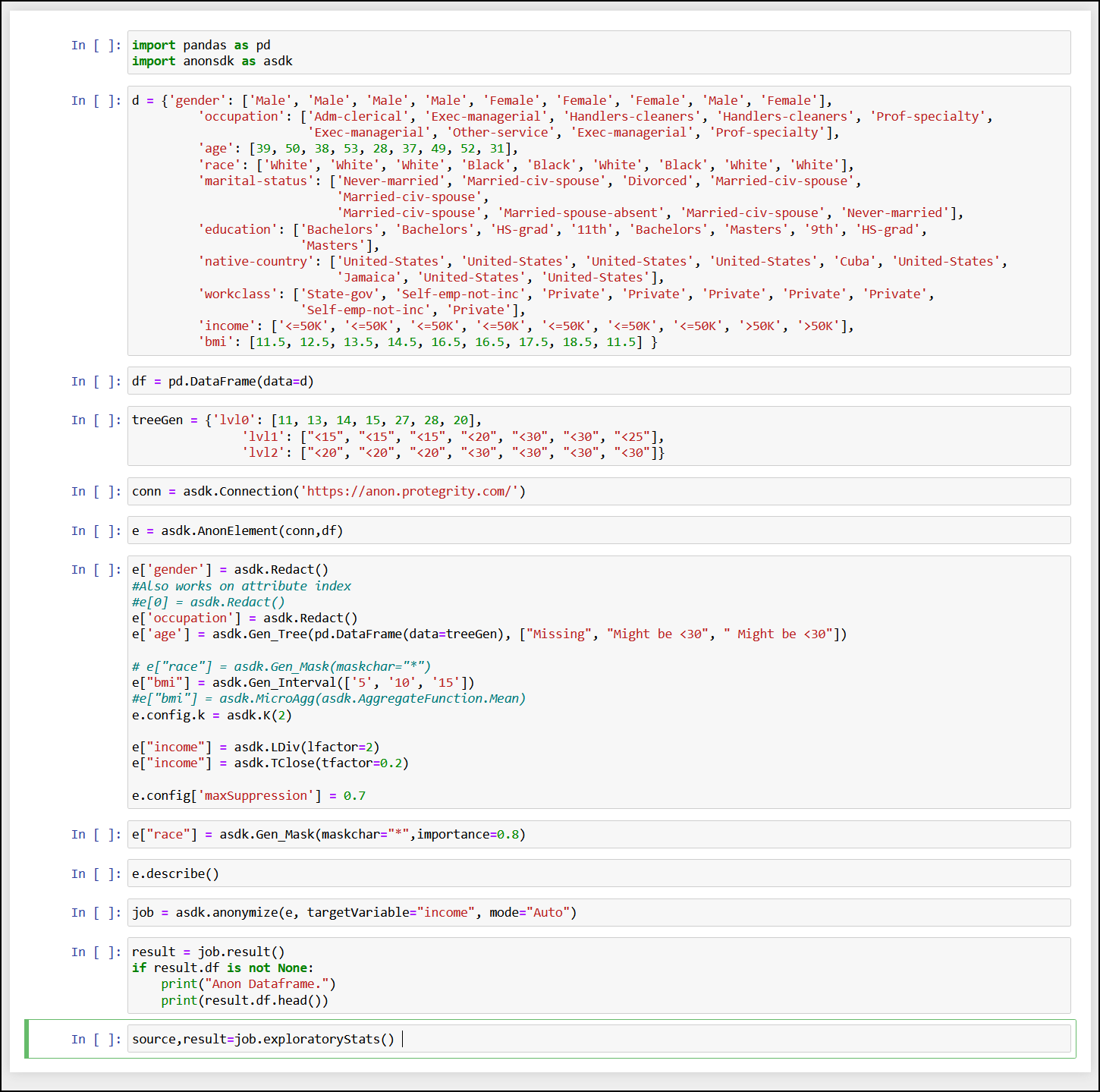Auto Anonymization Job