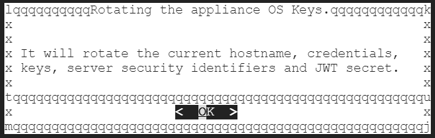 Appliance OS Keys Rotation Dialog box