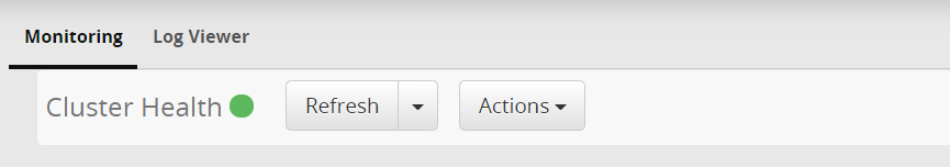 Cluster Monitoring screen