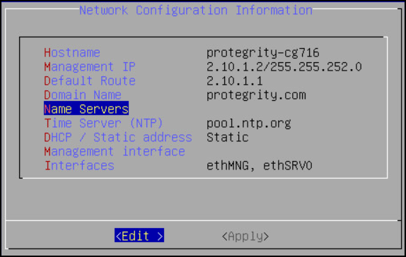 Network Configuration Information
