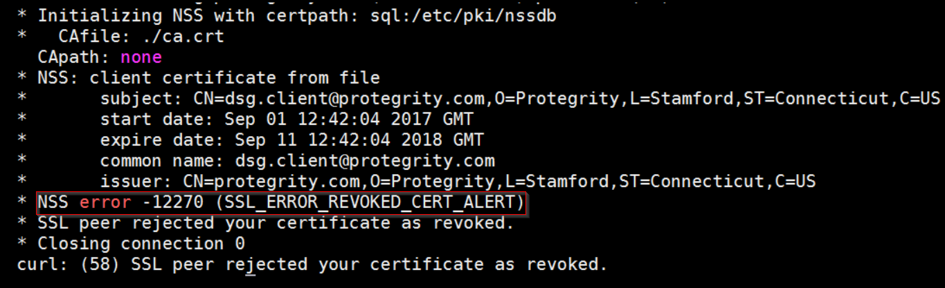 Certificate Revoked error
