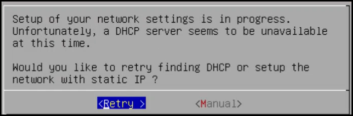 Setting up the network manually