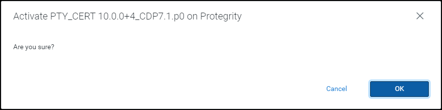 Prompt to Activate the Certificates Parcel